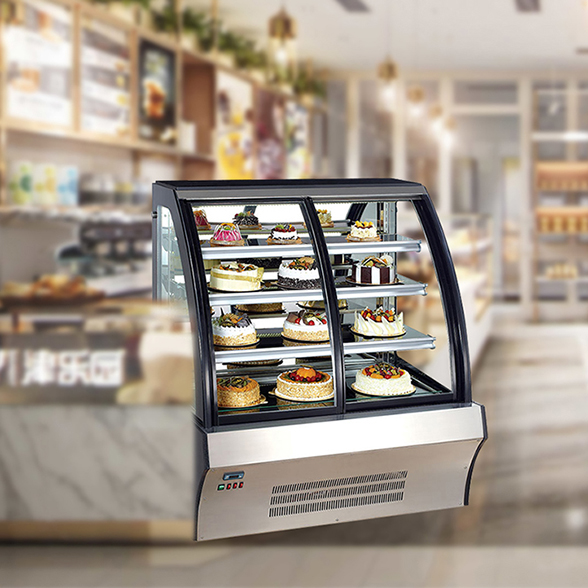 small refrigerated cake display cabinet